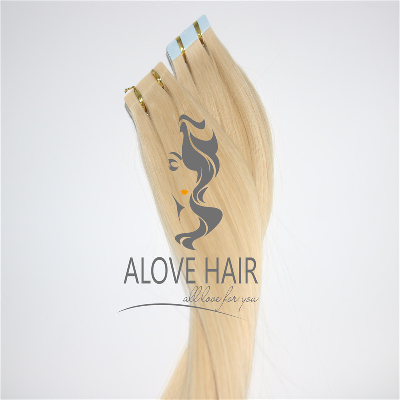 Wholesale great lengths blonde russian tape in  hair extensions 